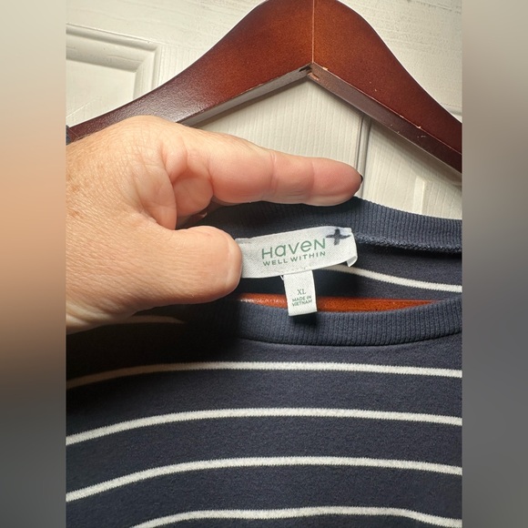 Have Navy and‎ White Striped Midi Dress - Picture 2 of 5